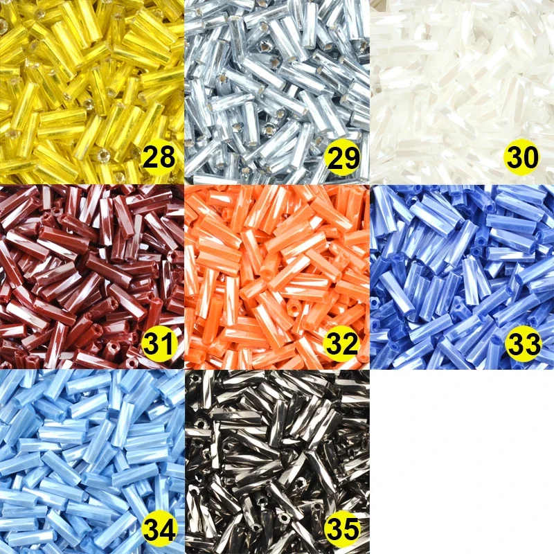 Approvato. 500pcs Twist Tube perline di vetro ceco semi lunghi perline allentate per la creazione di gioielli 2 x6mm fai da te