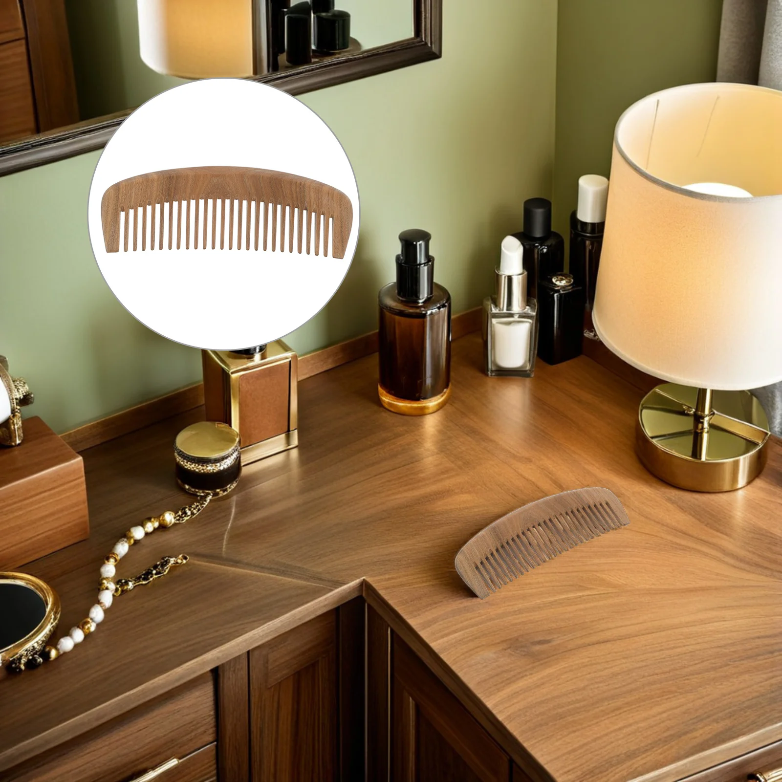 Masajeador del cuero cabelludo, peine de madera Natural, peine desenredante de dientes anchos para cabello largo y rizado húmedo, masaje del cuero cabelludo, relajación