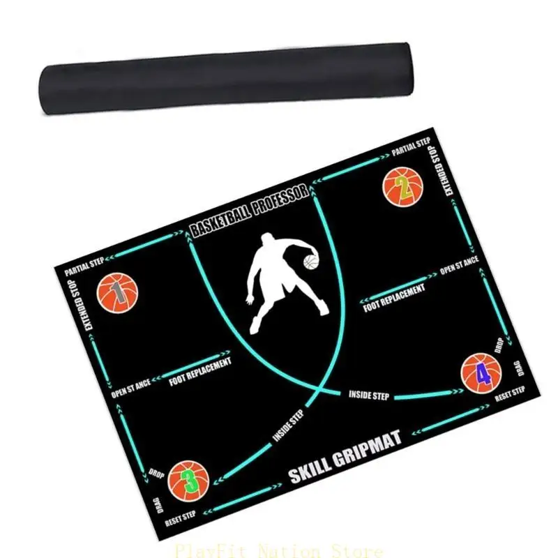 242F 농구 패드 휴대용 민첩성 발자국 훈련 패드 농구 훈련 매트 비 슬립 정기 훈련 시스템 담요