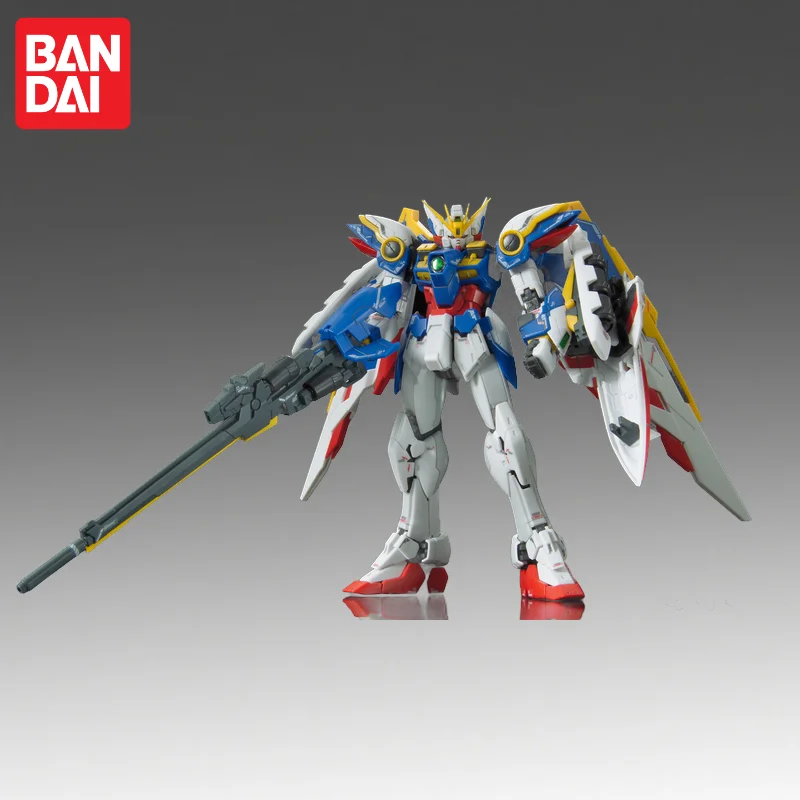 

В наличии: Оригинальная модель Bandai RG 1/144 RG-Gundam Wing Gundam, новая, в коробке, фигурка аниме-персонажа, игрушка-модель