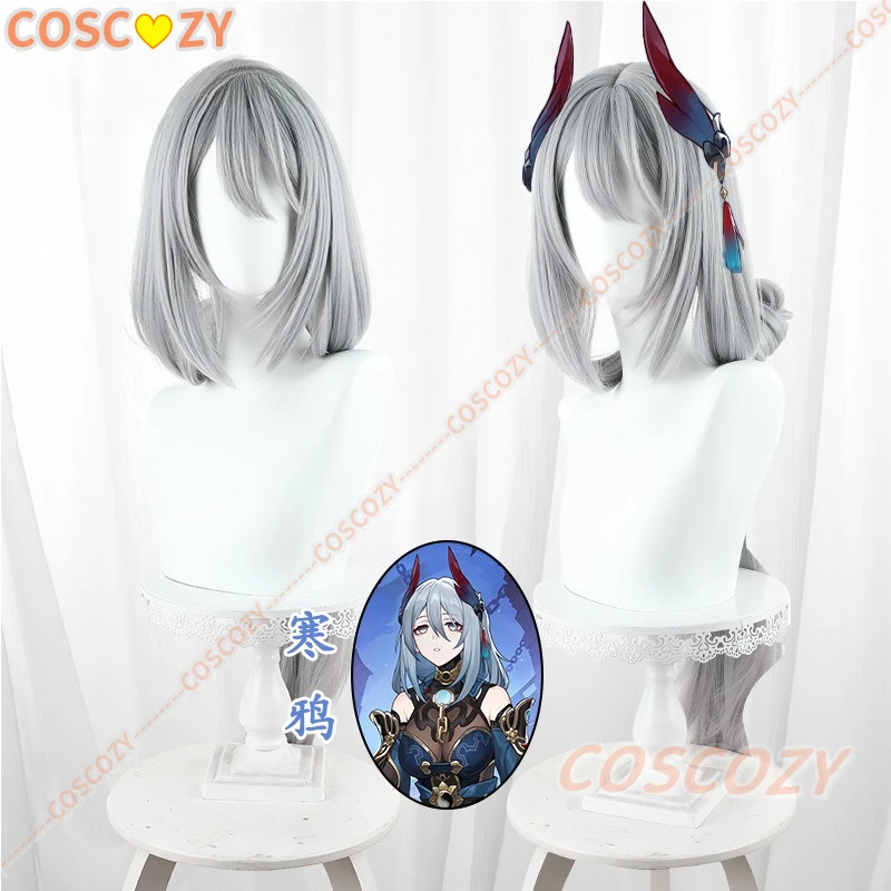 Honkai Impact Hanya Cosplay Pruik Vrouwen Zilvergrijs Lange Pruik Halloween Carnaval Rollenspel Pruiken