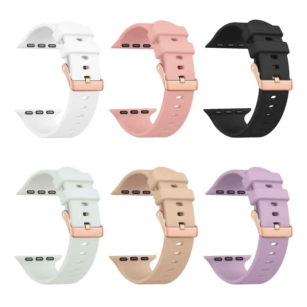 실리콘 스포츠 스트랩 밴드 팔찌 애플워치 시리즈 10 42mm 9 8 7 41mm 6 5 4 40mm SE 40mm 손목밴드 시계줄 액세서리