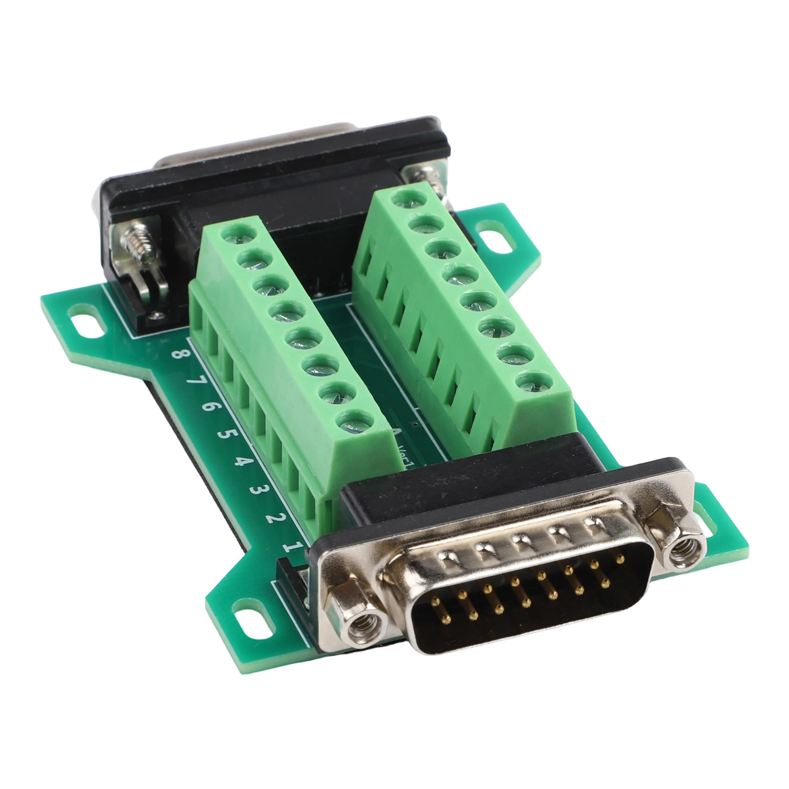 Electronic Wiring Solution Connector Adapter Board As Shown In The Picture DB15 Terminal Block Numbered Contacts