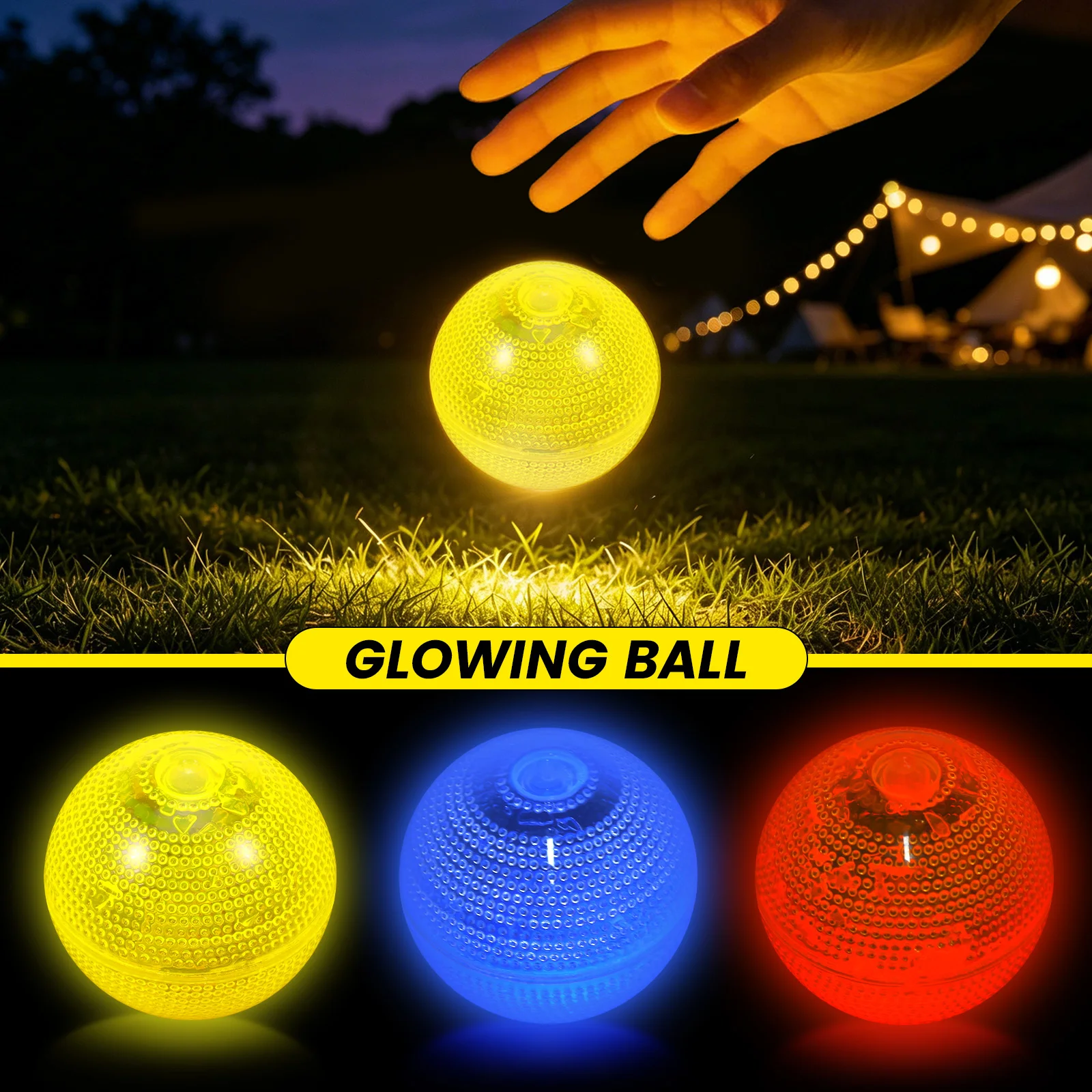 Leuchtender Hüpfball Glühender Partyball Springen oder Klopfen um das Licht zu aktivieren Leuchtender Ball für Feiertage Karneval Geschenktüten-Füller Kindergeschenk – Detail 2