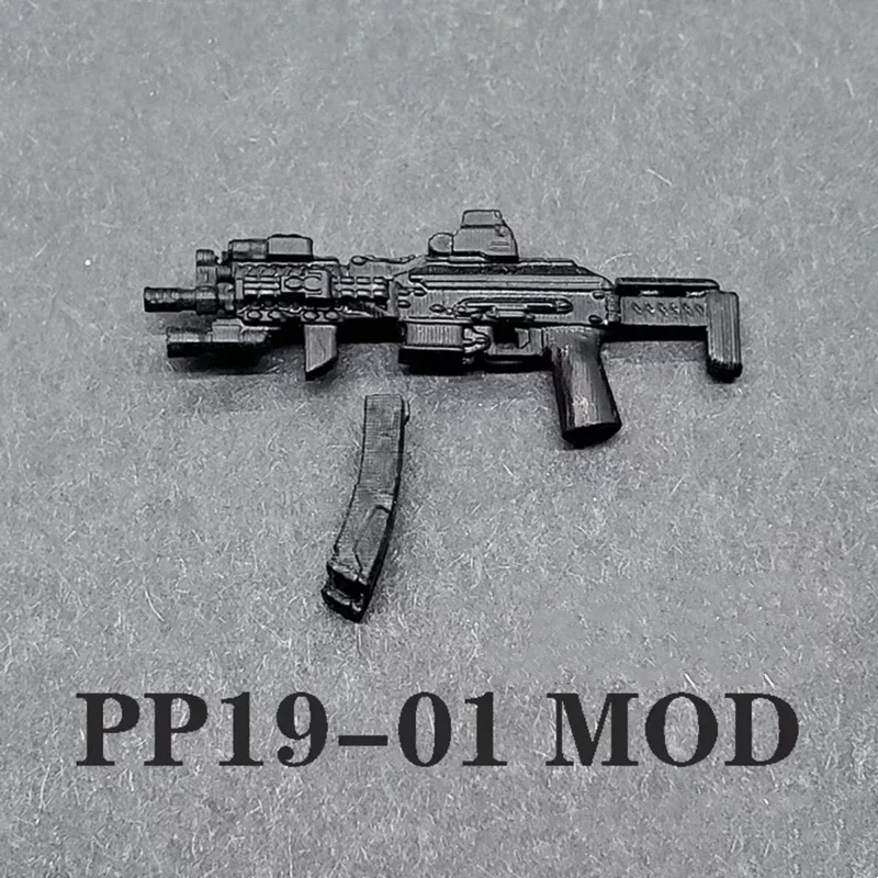 Modern War Thermal Weapon Firearms Rifle Machine Gun PP19 MPX Model Weaponry For Mini Dolls Figures Building Blocks Bricks Toys