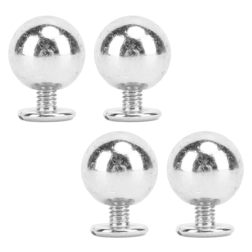 50sets 8mm Diameter Ball Rivet Kits 6mm Screws Multifunctional Round Studs Rivets Metal Spikes Studs For Leather Crafts