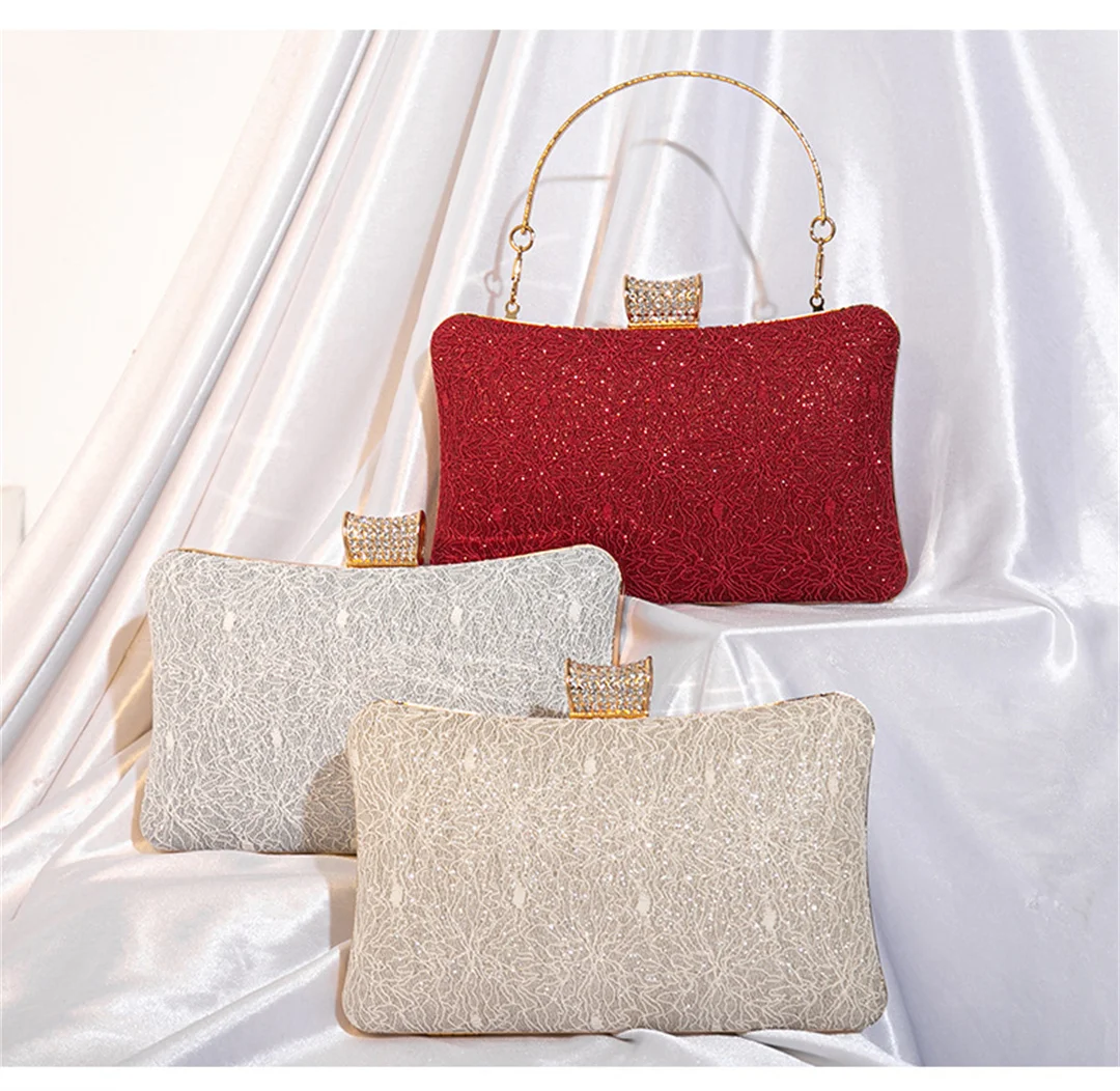 

Сумка для ужина, кружевная сумка с блестками, модная банкетная женская сумка, сумка Cheongsam, темпераментная женская сумка, сумка через плечо на одно плечо