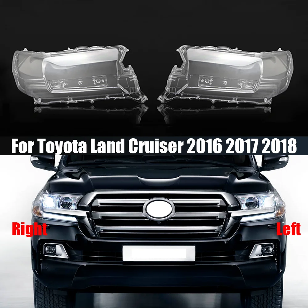 

For Toyota Land Cruiser 2016 2017 2018 Headlights Transparent Cover Lampshdade Headlamp Shell Lens Plexiglass Car Accessories