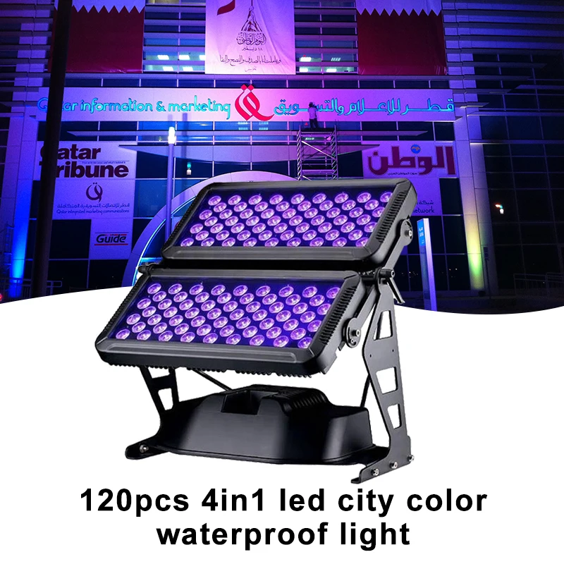 Grace 120 LEDs RGBW 4in1 مصابيح LED ملونة عالية الطاقة مقاومة للماء للمدينة