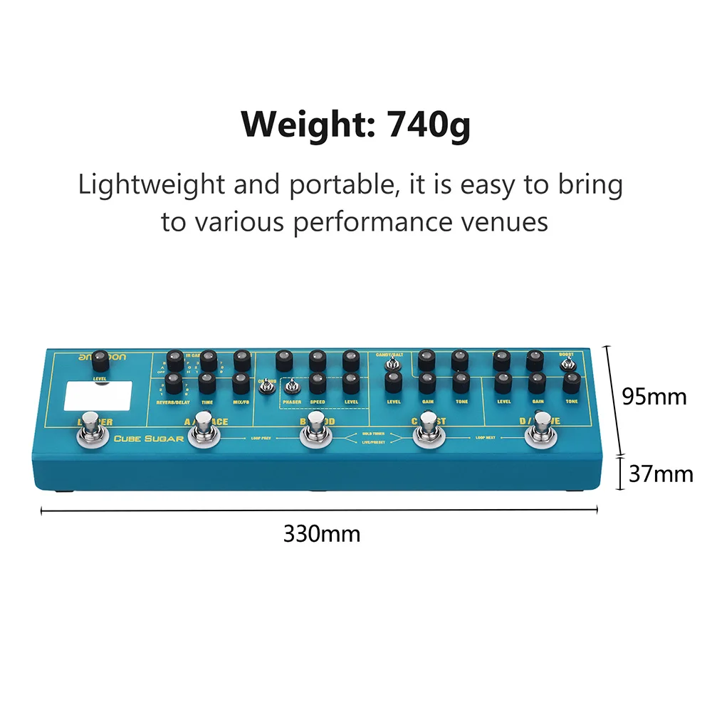 ammoon CUBE SUGAR Guitar Effect Pedals Distortion Overdrive Chorus