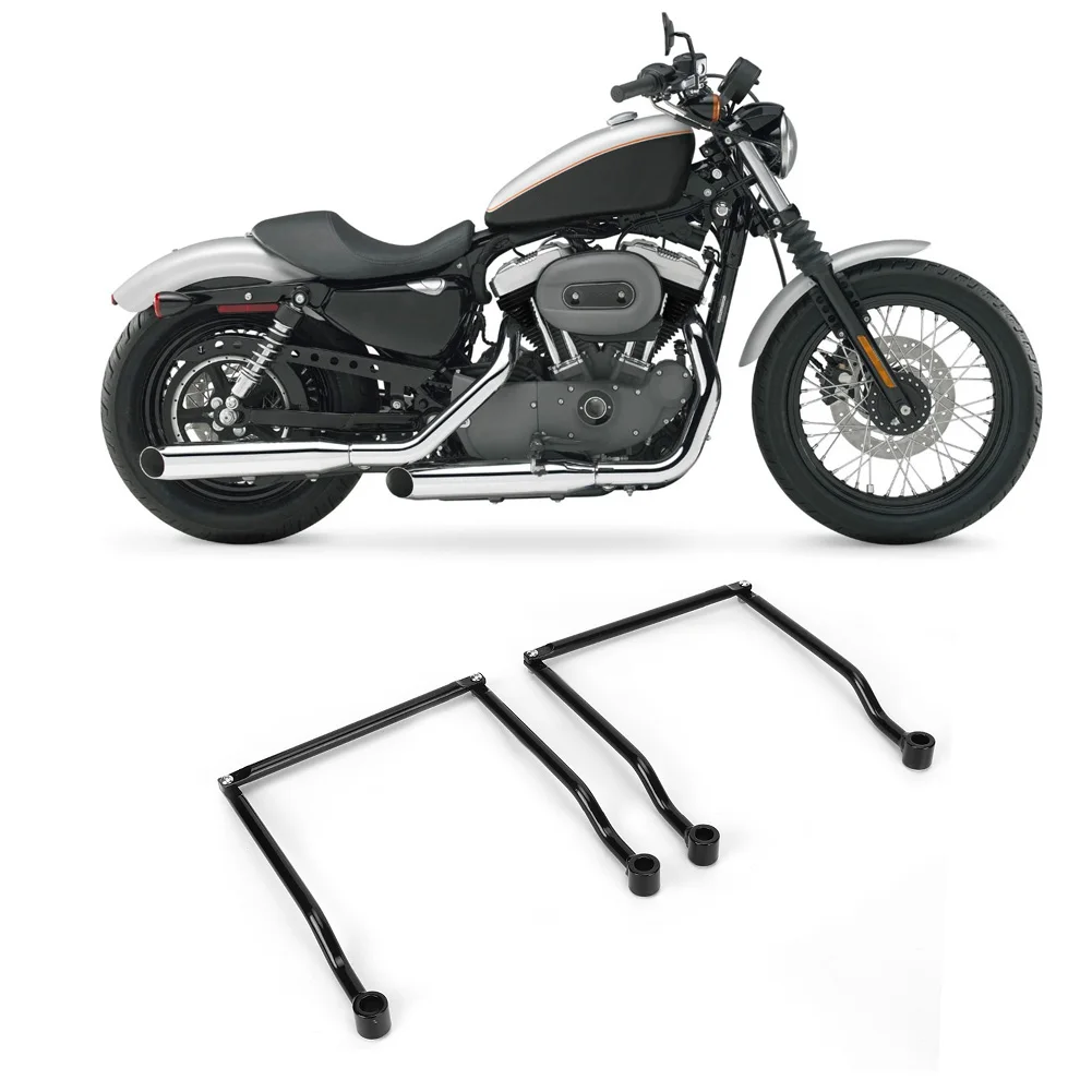 Universal Motorcycle Side Saddle Bag Mount Bracket Support Bars Accessory