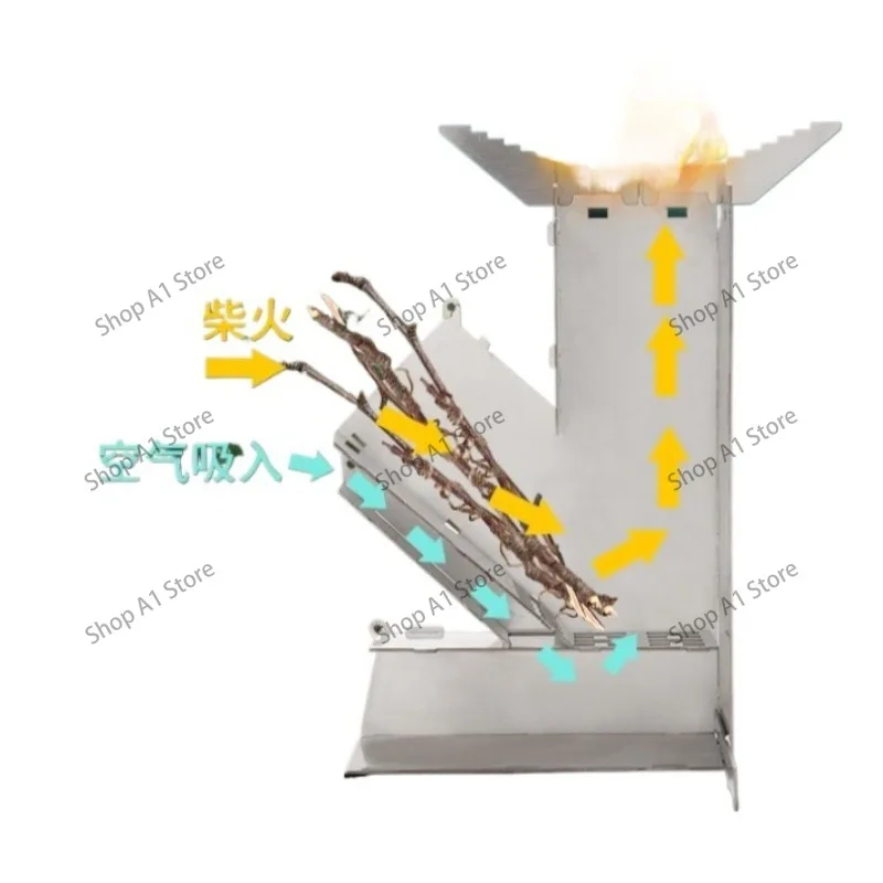 Removable Portable Rocket Stove Outdoor Firewood Stove Firewood Stove