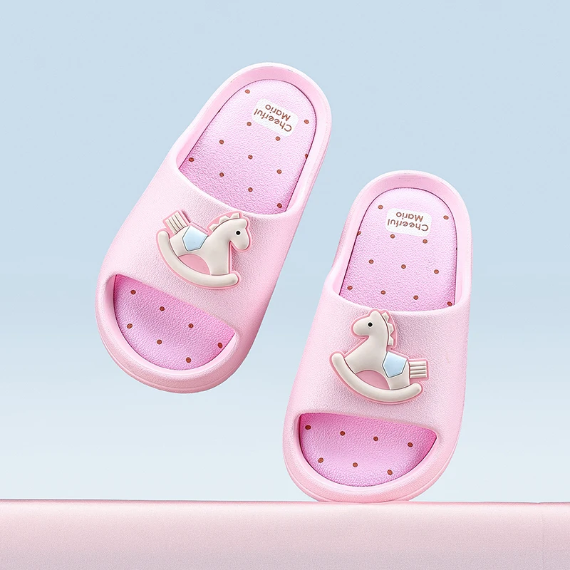 

Cheerful Mario Summer children's indoor flip-flops with cute cartoon designs for home use and bathroom use