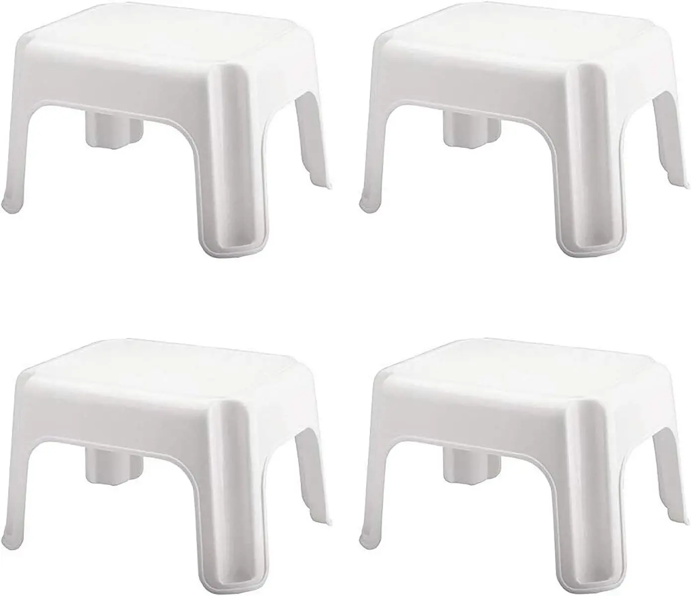 

Прочный пластиковый табурет-ступенька емкостью 300 фунтов, противоскользящая поверхность, компактный размер (4 шт.)