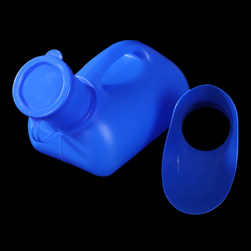 

1Pc 1000ML Blue Unisex Urinal Mobile Toilet Pee Storage Tool Travel Car Pee Bottle With Lid Pee Large Capacity Urinary Bottle.