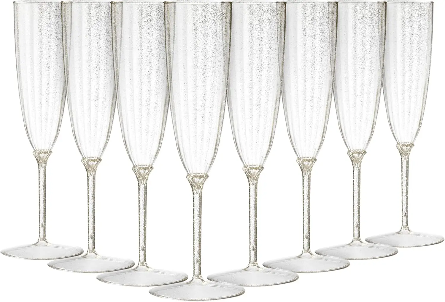 

Silver Glitter Champagne Cup - 6 Oz. (8 Count) - Elegant Party Goblets for Celebrations and Events