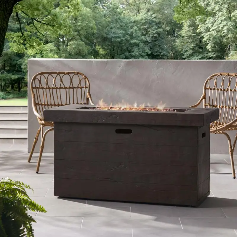 

Rectangular MGO Fire Pit - 50K BTU Outdoor Heating Solution