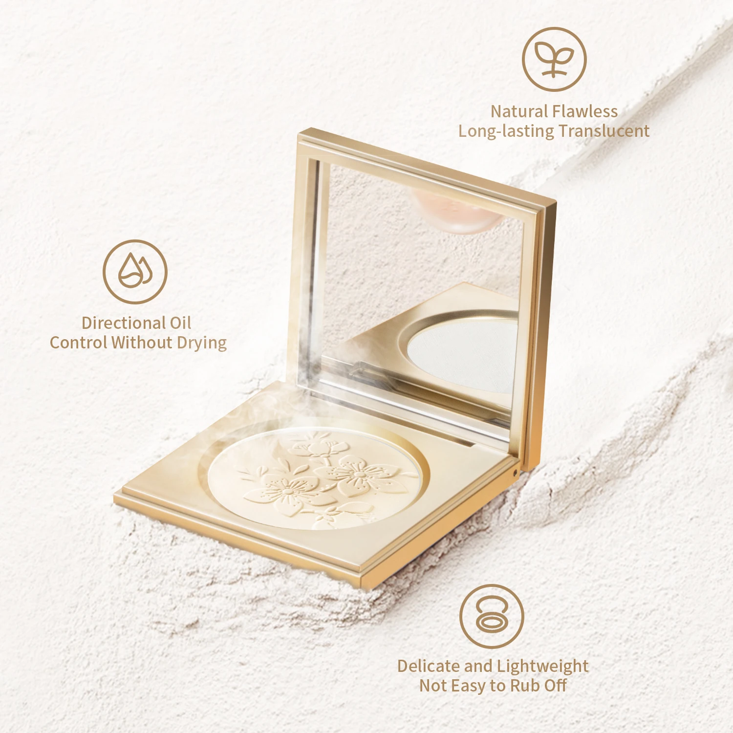 CATKIN MAKEUP PRESSED SETTING POWDER, LIGHTWEIGHT MATTE FACE POWDER, OIL ABSORBING POWDER CREATES SOFT FOCUS EFFECT