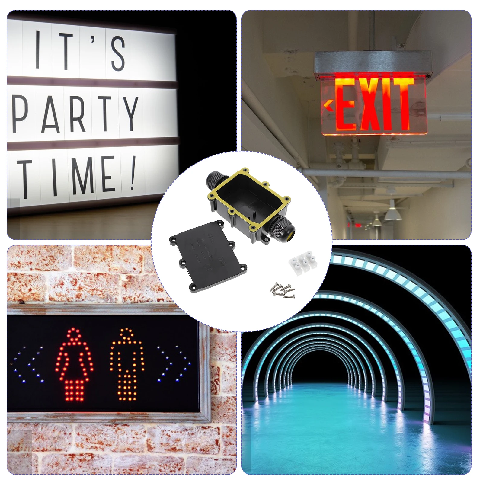 Waterproof Junction 4 Pack Electrical Box Outdoor Watertight Corrosion Resistant High Temp For Led Lighting Coastal