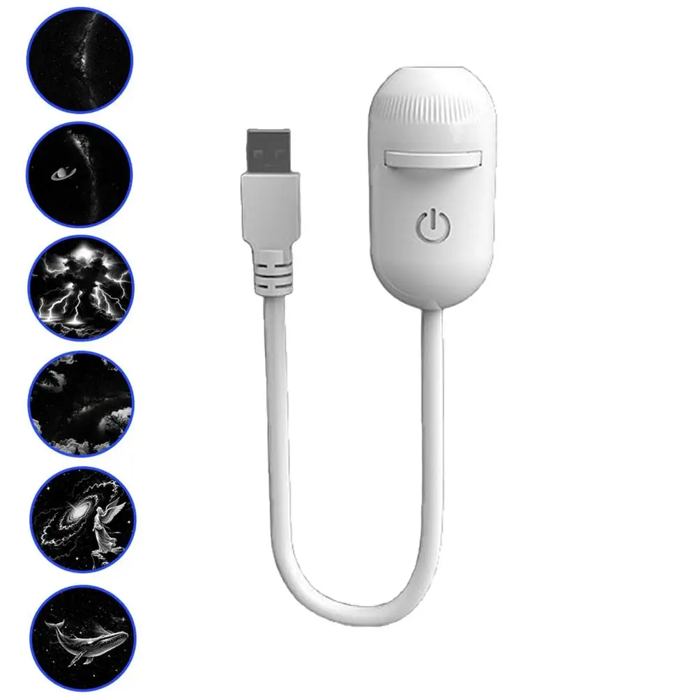 HD Galaxy Star Night Sky-projectielamp USB Bullet Head Koel wit dimbaar 3 modi Plug Play LED-sfeerlicht