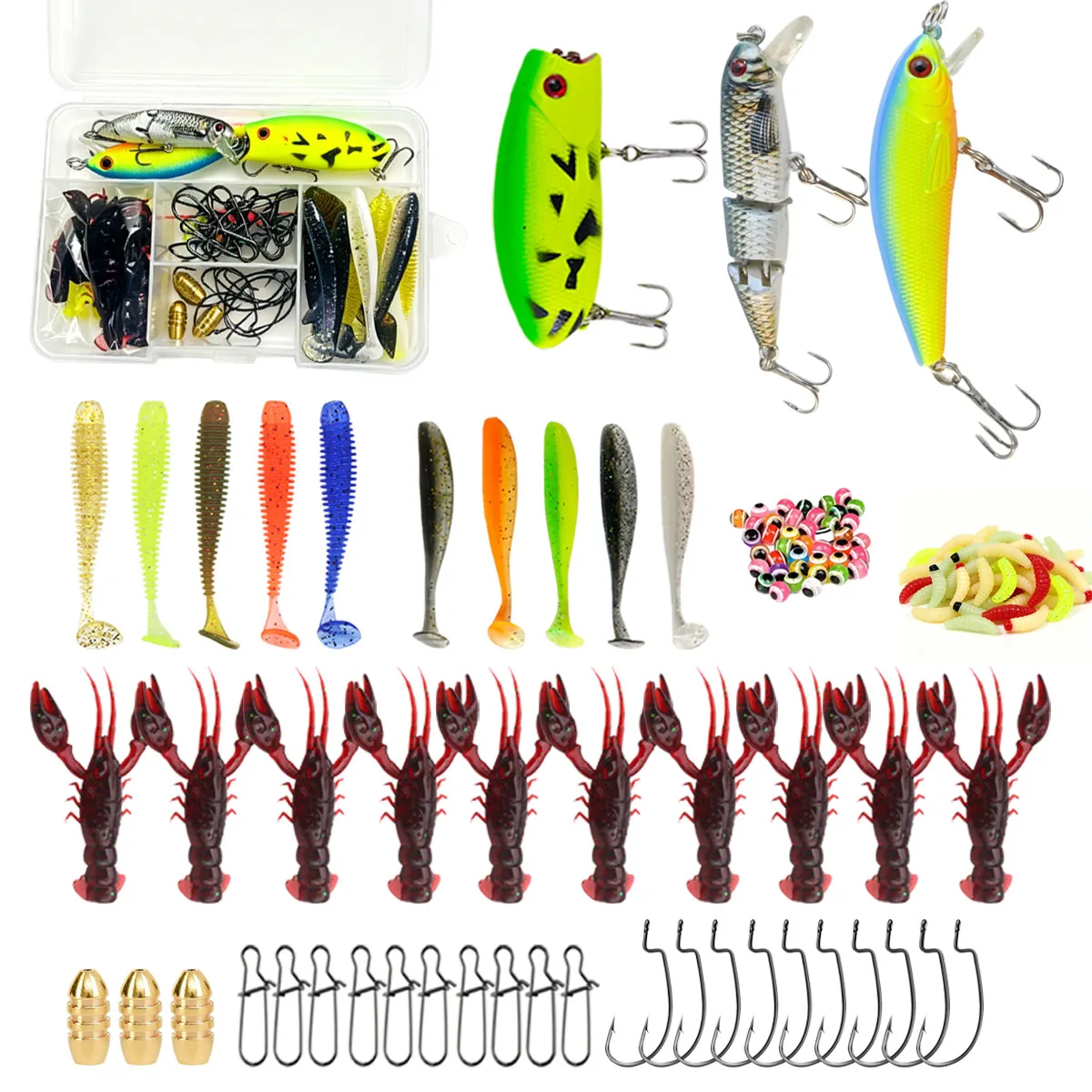 bass fishing kit lures bullet weights BAIKALBASS Fishing Lures Tackle Kits
