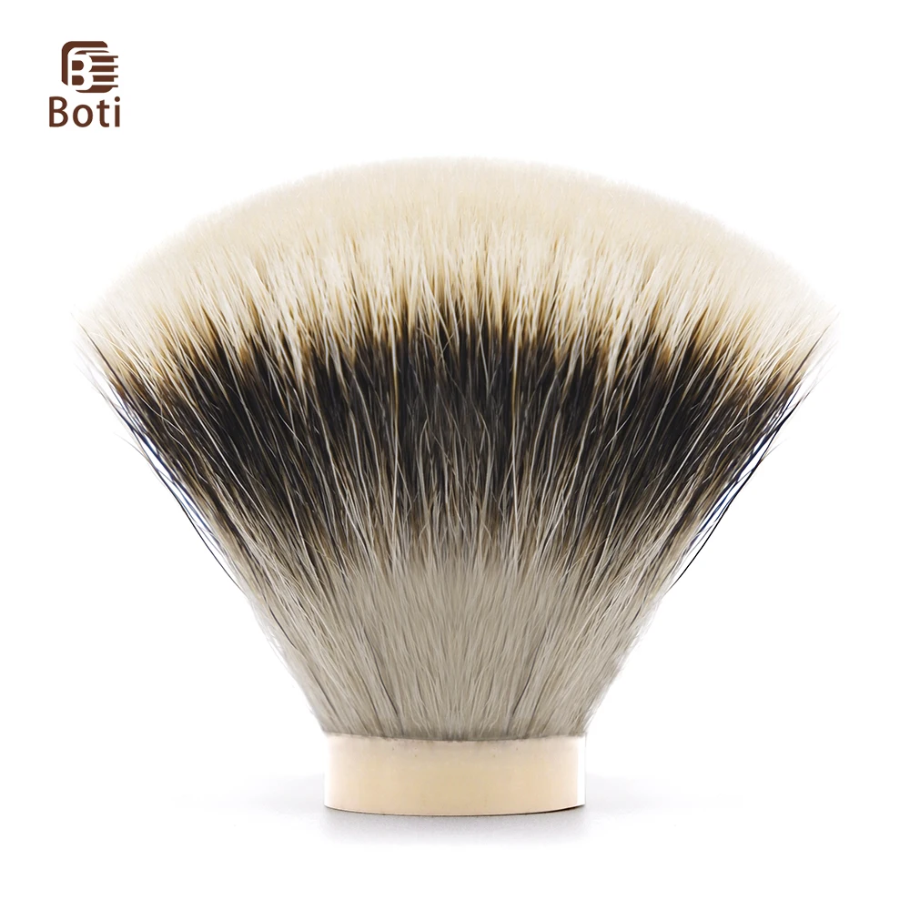 Boti SHD Shaving Brush Enlightener Three Band Fan Shape Badger Hair Knot for Men and Women Beard Cleaning Kit