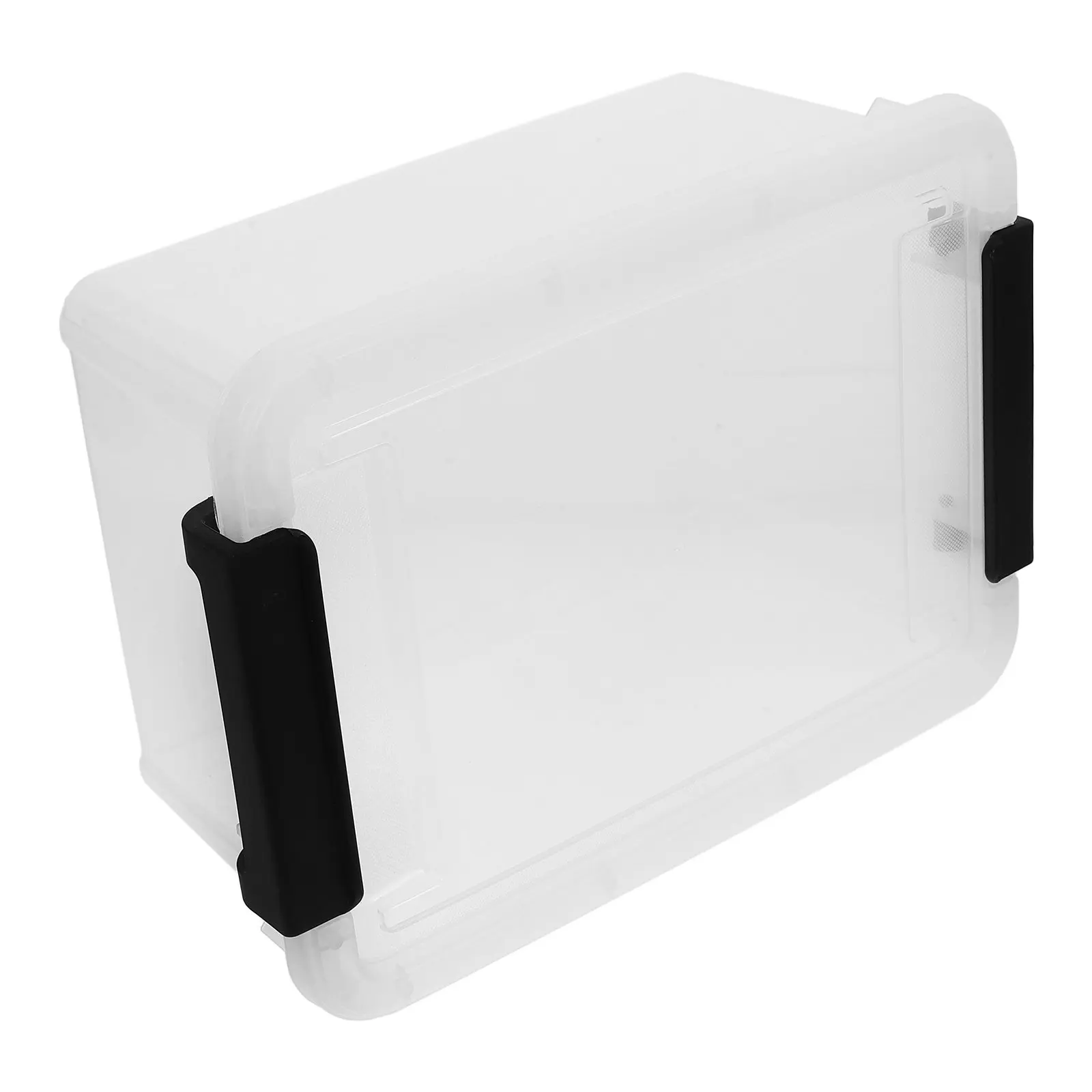 

7L Transparent File Storage Box Desktop Organizer for Office Document Storage Clear Plastic Box with Lid Multifunctional