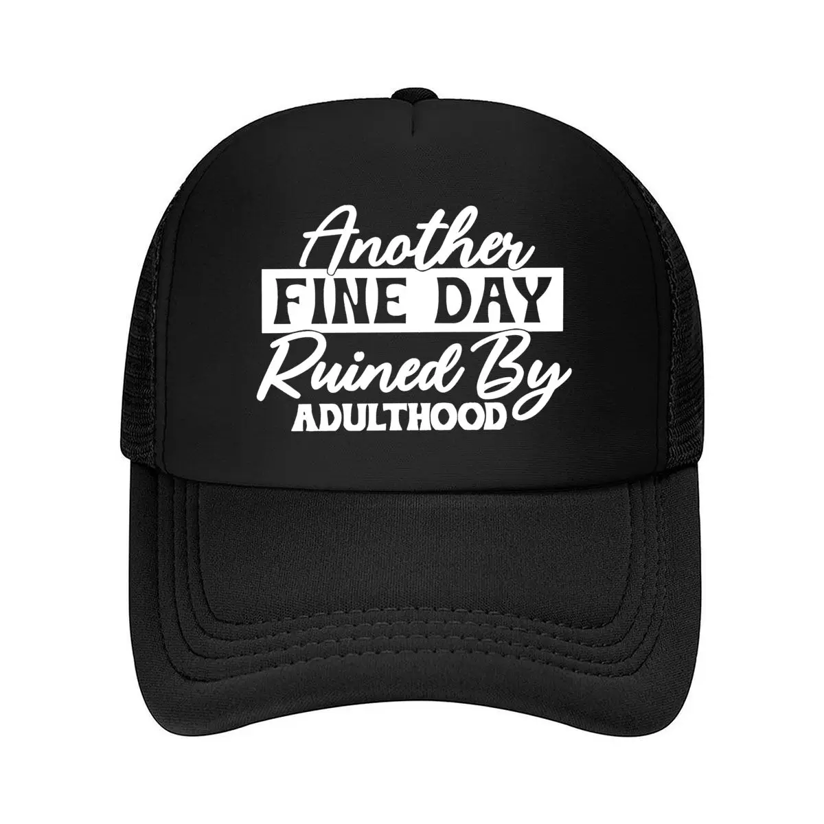 Vintage Baseball Cap Funny Adulthood Quote Casual Daily Wear 2026 Mesh Baseball Cap Dad Hat Hip Hop Snapback Cap