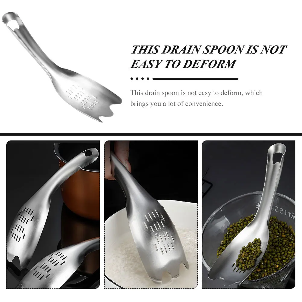 

Stainless Steel Drain Spoon Wear-Resistant Kitchen Rice Strainer With Beer Opener Compact Household Rice Washer