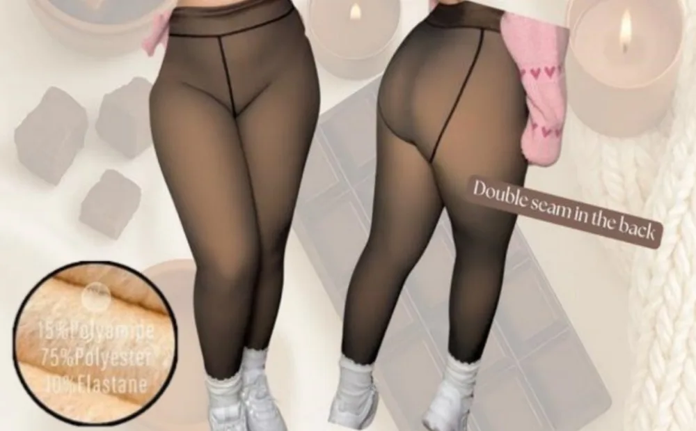 Compression Band Magic One-Seam Leggings One Seam Design Snatch Waist Shaping Leggings Fleece Lined Fleece Lined Leggings Women