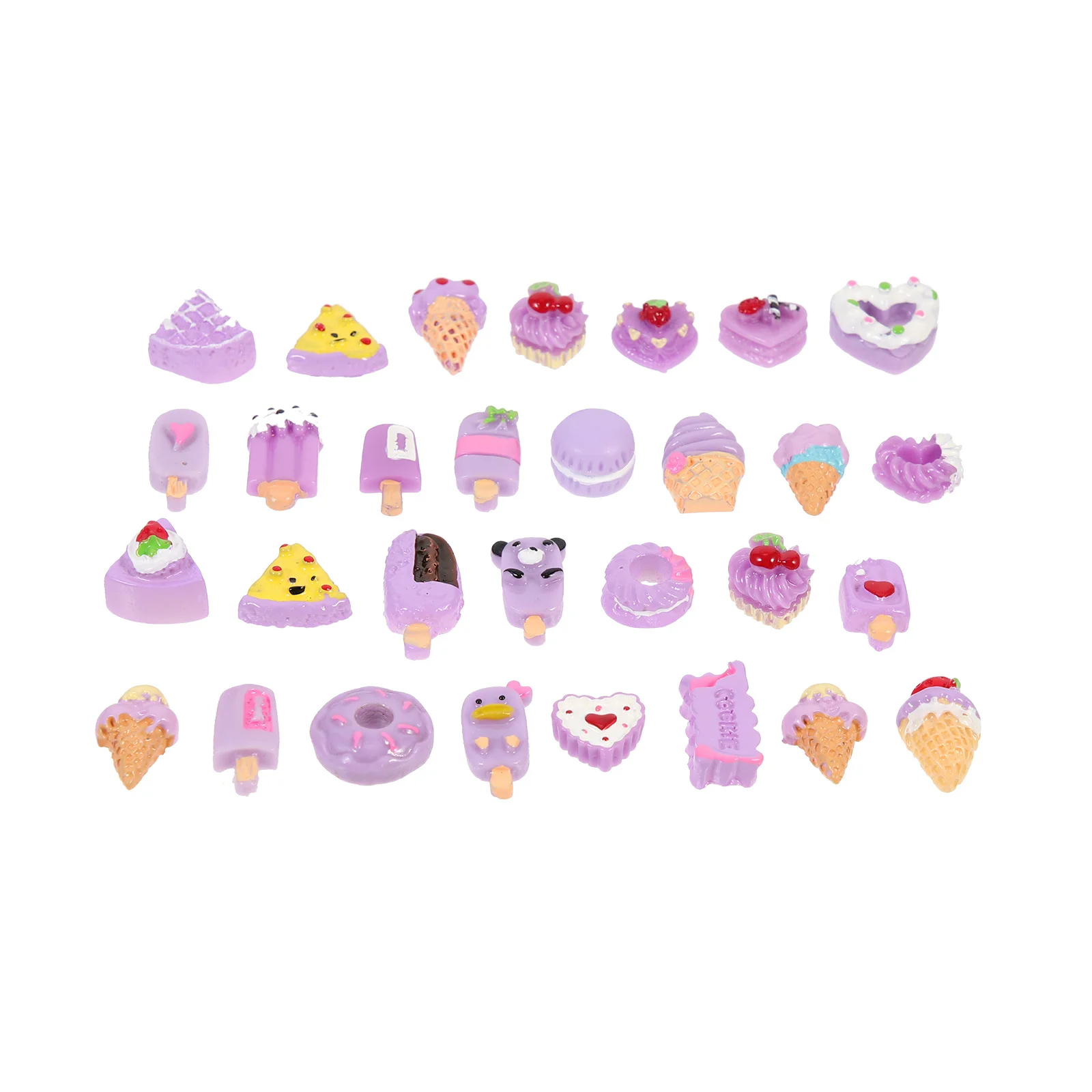 

30pcs Miniature Food Diy Phone Case Decor Resin Craft Ornament Simulation Adornment For Handmade Phone Shell Accessories