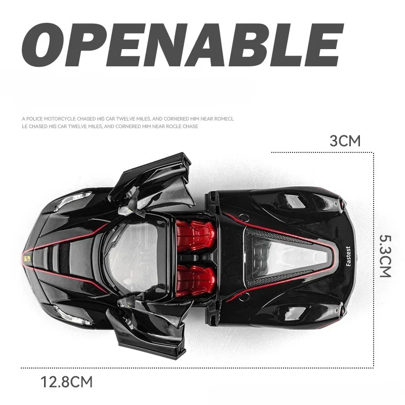 1:36 Ferrari Laferrari Convertible Toy Alloy Car Diecasts & Toy Vehicles Sound and light Car Model Collection Car Toys