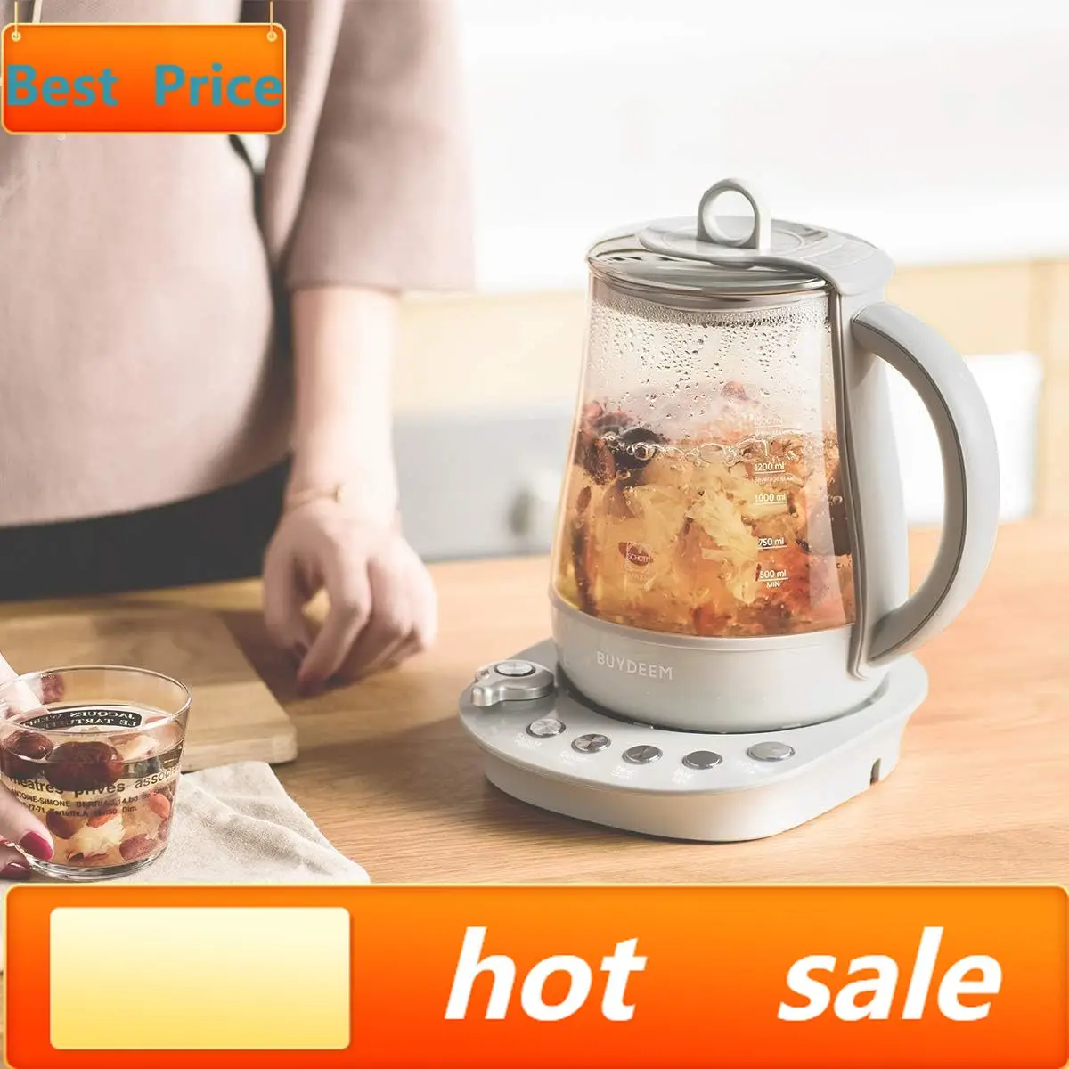 

hot-sellingK2683 Health-Care Beverage Tea Maker and Kettle, 9-in-1 Programmable Brew Cooker Master, 1.5 L, Spruce Blue