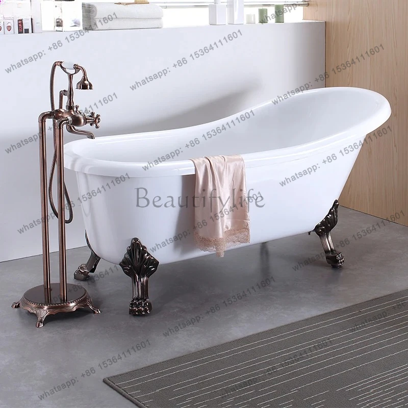 bathroom acrylic small apartment bathtub adult independent mobile light luxury concubine bathtub