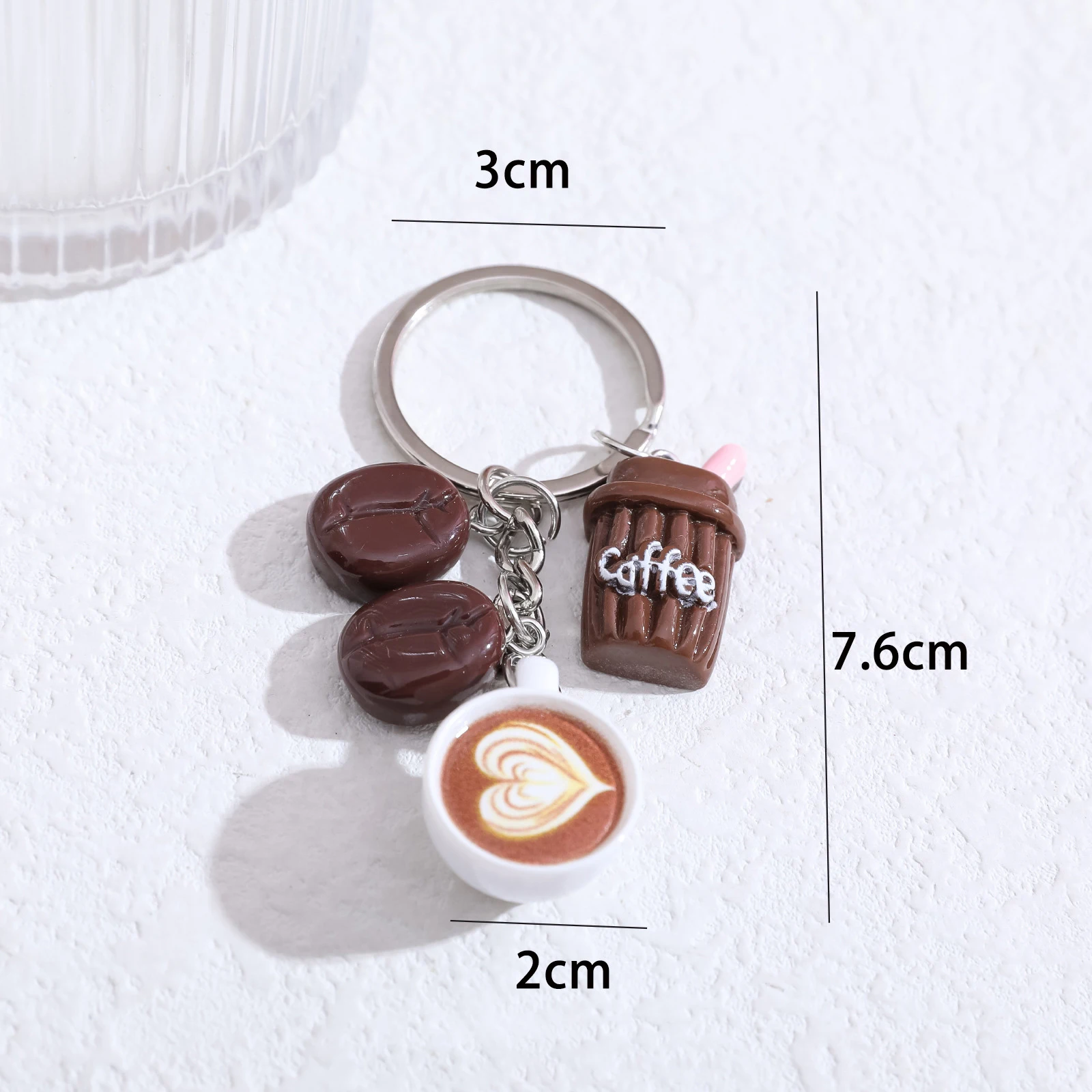 Mini Niedlicher Kaffee-Latte-A – Resin Art Design Keychain Bewertung und Preis
