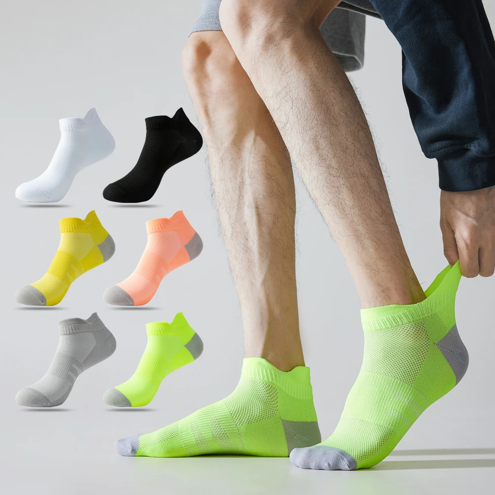 

3/6Pairs high quality speed dry men's women jogging sports socks Man fitness breathable mesh short socks summer socks for man