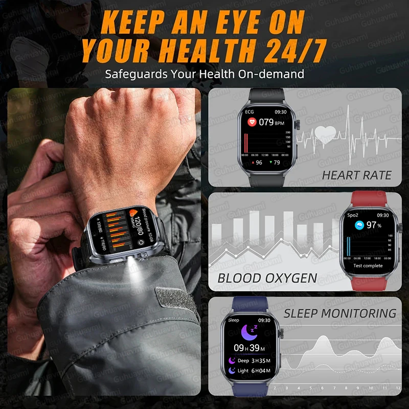 2025 New Health Analysis Blood Lipids Uric Acid Smart Watch ECG+PPG Blood Pressure Heart Rate Tracker Smartwatch For Android IOS - Image 3