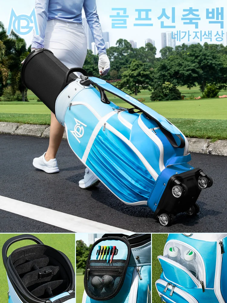 PGM Golf Clubs Bag Women Aviation Bag Hard Case Telescopic Ball Cap Universal Wheels Waterproof QB185