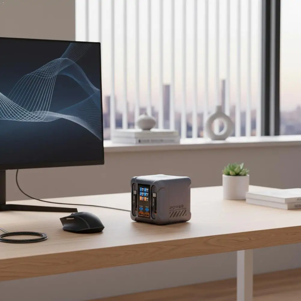 

Зарядное устройство GaN 300W с 6 портами: 4x USB-C 100W, 2x USB-A 60W, быстрая зарядка, умный дисплей, совместимо с Huawei и Samsung