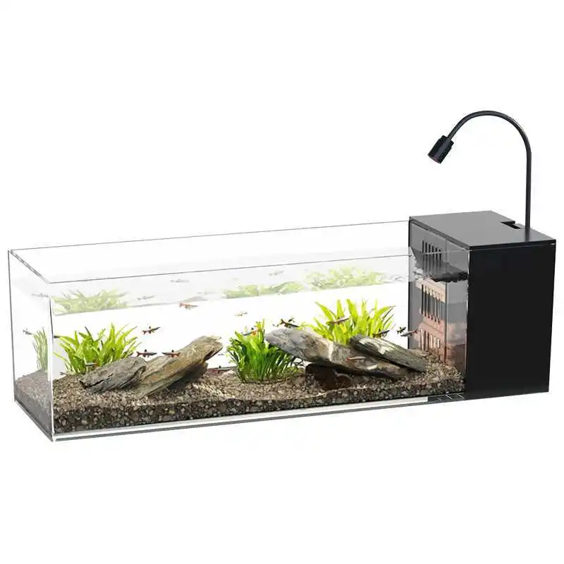 Fish tank, stream tank, living room desktop side, integrated forming landscaping , oxygen production, side