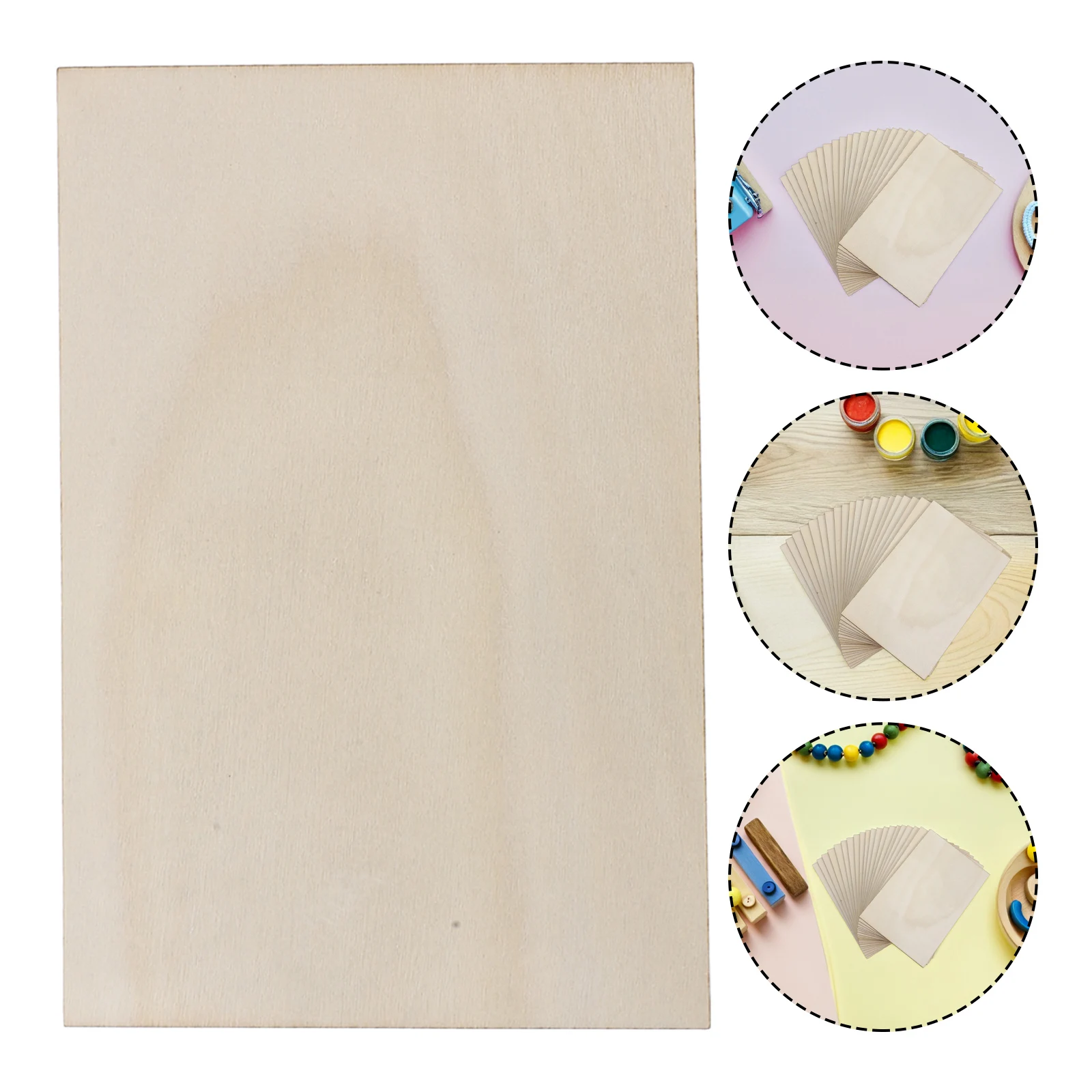 

15 Pcs Basswood Carving Material Unfinished Plywood Panels Blanks Thin Boards Wooden Sign