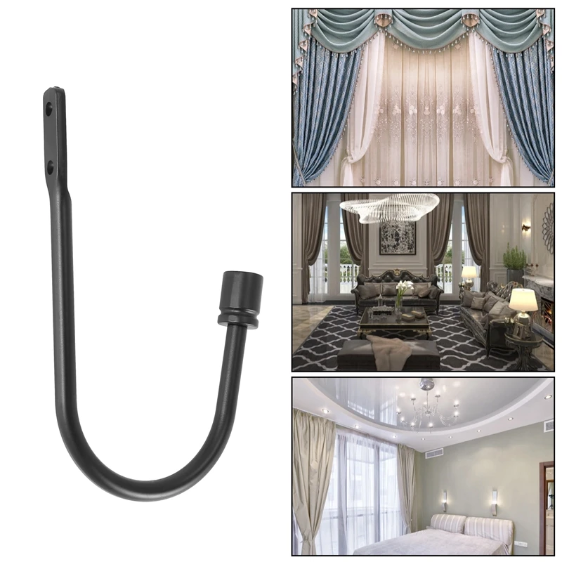 Soporte de Metal para cortinas, ganchos decorativos para cortinas de pared