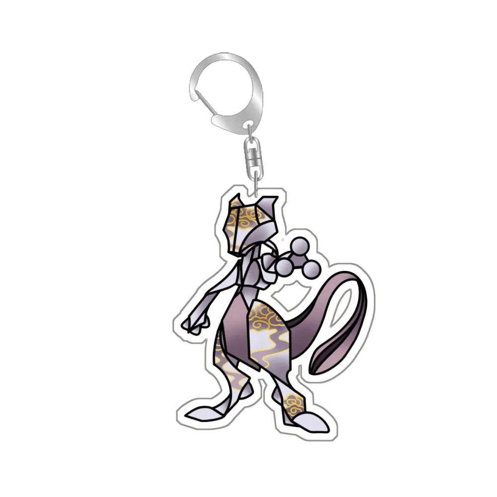 Pokemon Mewtwo Magikarp Squirtle Bulbasaur Charizard DIY Acrylic Keychain Pendant Anime Classics Game Collection Toy Gift