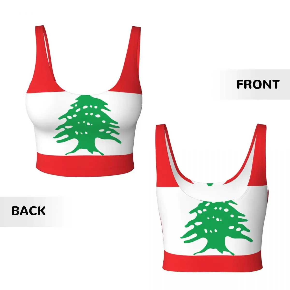요가 조끼 여성 체육관 스포츠 크롭 탑 레바논 국기 streetwear 운동 통기성 탱크 탑 여성