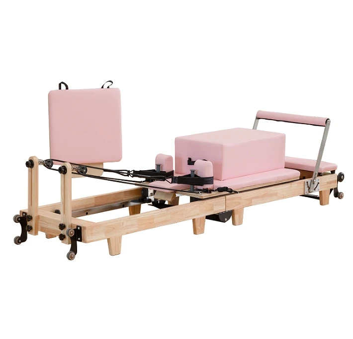 High Quality Portable Home Reformer Pilates Machine Durable Wood Foldable Pilates Reformer
