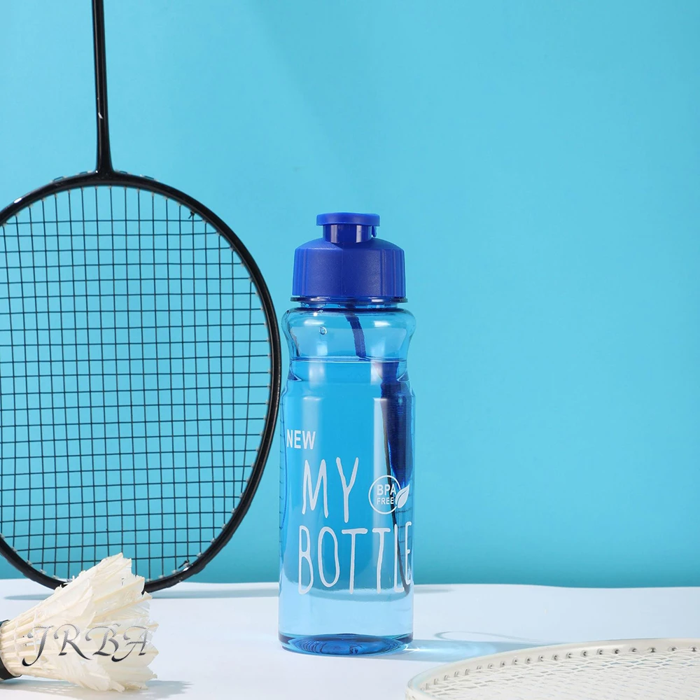 550ml Portable Plastic Water Bottle, Transparent Water Cup, Clamshell With Rope Design, Suitable For Fitness, Office, Outdoor