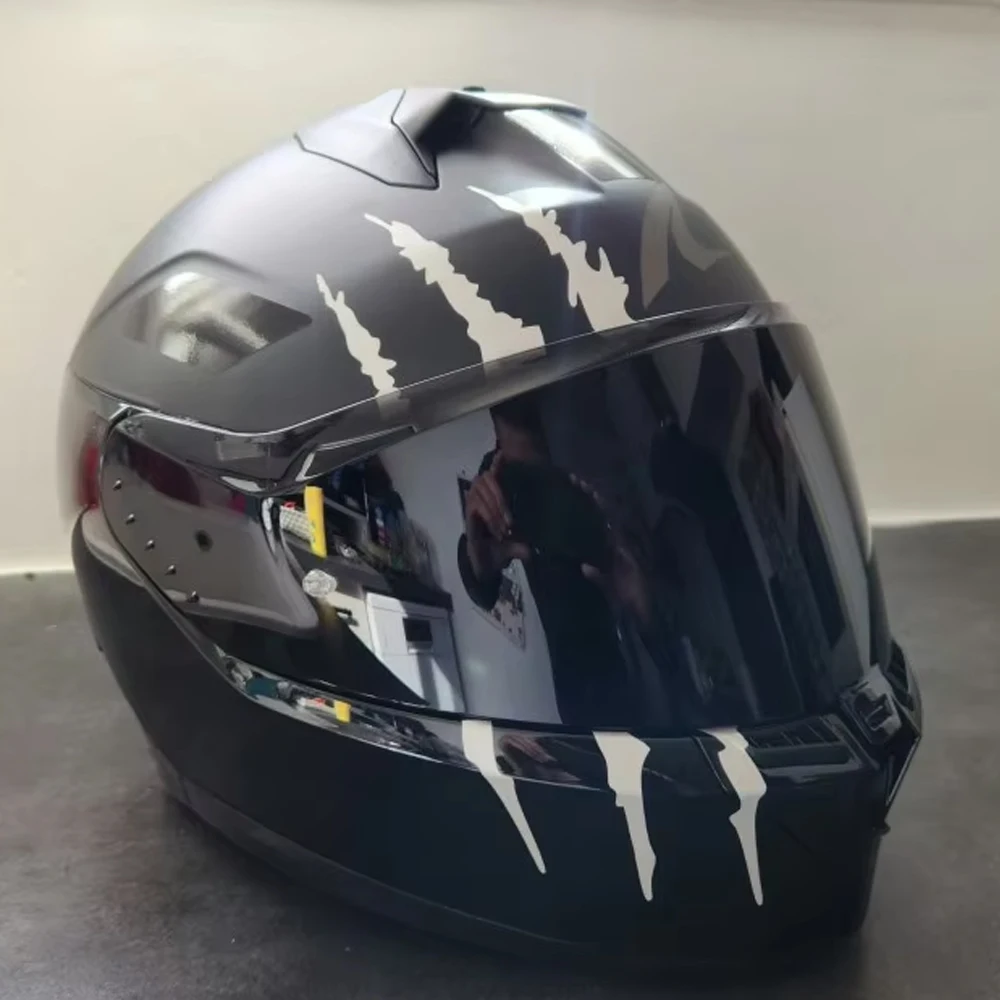Personalized Monster Ghost Claw Motorcycle Stickers Waterproof Motorbike Front Fairing Racing Helmet Decorative Vinyl Decals