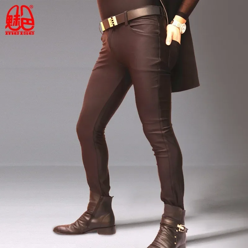 Men's skinny ankle pants, casual pants NK21 nightclub pants, leggings, tight jeans, jazz dance clothes