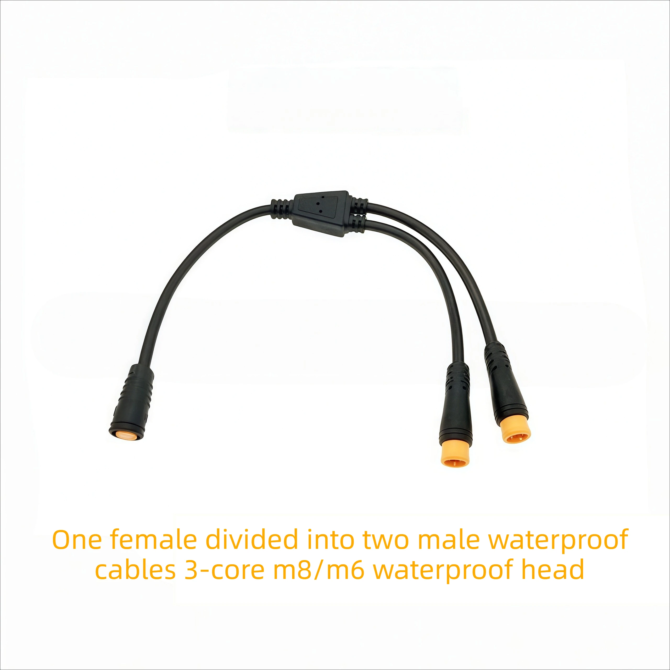 M8/M6waterproof 1 male to 2 female 2/3/4/5 pin Ebike DC splitter sensor Connector Cable Electric Bicycle Butt Joint ebike Plug