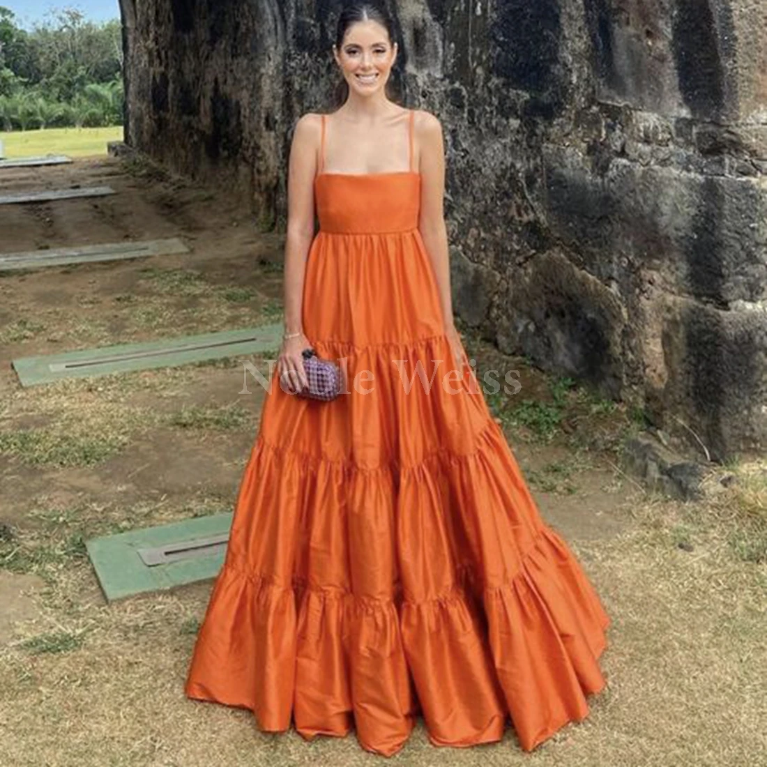 

Satin A-LINE Evening Dresses Long Prom Gown Customize